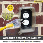 100 Foot Outdoor Extension Cord - 12/3 Heavy Duty Yellow Extension Cable with 3 Prong Grounded Plug for Safety - Great for Garden and Major Appliances