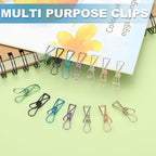 PATIKIL 50Pcs Paper Office Binder Clips, 1.26" Small Metal Wire Hollow Out Paper Clamps Long Tail Binder Clips for Photo Clothes Hanging Office Home Kitchen Food Package, Green