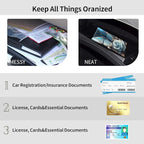 Car Registration and Insurance Holder, Leather Car Glove Box Organizer, Cool Car Accessories for ID, Driver's License Cards & Essential Document,business cards,Men&WomenWhite Rose Gold Butterfly