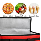 Premium Insulated Food Delivery Bag 23x14x15 inches Waterproof Catering Supply Bag for Hot Food Delivery - Premium Food Warmer for Uber Eats and Doordash Food Delivery heavy duty catering 22x14x13