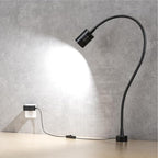 Led Magnetic Work Light 400mm Flexible Gooseneck lamp 500 Lumens 120 Volt for Sewing Machine Lathe Milling Drill Press Industrial Lighting (Aluminum Alloy lamp Head-1)