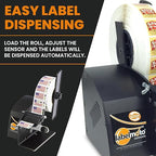 Start International LD3000 Electric Label Dispenser – High-Speed Sticker Dispenser with Automatic Peeling for Small Labels – Compact Design, Adjustable Photosensor, 7.5" Roll Capacity