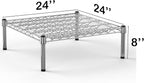 24''W x 24''L x 8''H Chrome Plated Wire Dunnage Rack | Off The Floor Storage