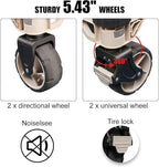 3 Pieces Camping Table Cart Set Multi-Purpose Used as Picnic Table & Dolly & Platform Truck 3-in-1 Wagon with Swivel Wheels for Camping Travel Shopping Outdoor (1 Cart and 2 Crates)