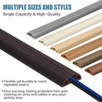 Floor Cord Covers for Wires 20FT Cable Hider Wire Cover Self Adhesive Cord Hider Floor for Offices, Homes, Workshops, Warehouses Cable Cavity 0.39" W x 0.27" H
