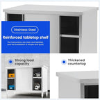 Hally Stainless Steel Cabinet, 30" x 60" NSF Commercial Heavy Duty Prep Workbench with Two Sliding Doors, Large Storage Cabinet, Metal Table for Kitchen, Restaurant, Garage