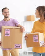 Phomemo 4x6 Thermal Label Printer Paper - 500 PCS Pink 4"x6" Fan-Fold Shipping Supplies Labels - Water/Oilproof Label Stickers - Permanent Adhesive Thermal 4x6 Labels for Small Business Supplies
