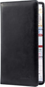 CANOPUS Car Registration and Insurance Holder, PU Leather Card Holder, Vehicle Glove Box Organizer for Auto, SUV, Truck, Black