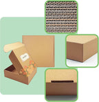 10x10x3 inch Shipping Boxes，Bulk 20 Pack，Brown Corrugated Mailers Cardboard Literature Mailer Box for Packaging Business, Mailing,Moving and Storage，Small Gift Boxes for Wrapping Mailing Present