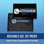Activewrap Reusable Ice Packs for Injuries - Hot and Cold Gel Compress for Injury Recovery and Pain Relief, Soft, Flexible Leakproof Pad for Back, Knee, Hip, & Shoulder - Large Square (10 x 10 Inches)