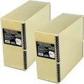Lineco Archival Document Storage Box with Metal Edge, Acid-Free Tan Boxboard, Organize and Store Files, Prints, Photos, Letter-Sized Case 12.5" x 10.5" x 5" Wide, Pack of 2