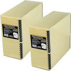 Lineco Archival Document Storage Box with Metal Edge, Acid-Free Tan Boxboard, Organize and Store Files, Prints, Photos, Letter-Sized Case 12.5" x 10.5" x 5" Wide, Pack of 2