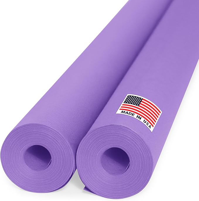 36" x 1200" (100 ft) Lilac Kraft Paper Roll - Value Pack of 2, 45 lbs Thickness, Made in USA for School, Bulletin Board - Odorless, Non-Toxic, Safe for Kids