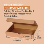 BOX USA Shipping Boxes Small 18"L x 12"W x 3"H 25-Pack - Corrugated Cardboard Box for Moving, Mailing, Packing, Packaging and Storage