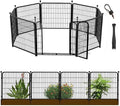 48 in(H) Decorative Garden Fence with Gate,8 Panels Total 17.7 Ft(L) Heavy Duty Iron Animal Barrier Fence for Yard,Suitable for Indoor Pet Or Outdoor Dog Fencing, Garden Border Fence