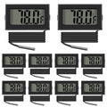 Black Digital LCD Thermometer Temperature Monitor with External Probe for Fridge Freezer Refrigerator Aquarium -Fahrenheit (10pcs)