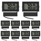 Black Digital LCD Thermometer Temperature Monitor with External Probe for Fridge Freezer Refrigerator Aquarium -Fahrenheit (10pcs)