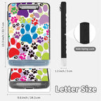 Clipboard with Storage,Clip Boards 8.5X11 with Storage & Pen Holder,Heavy Duty Plastic Nursing Clipboards Foldable,Coaches Clipboard Folder Case,School Office Supplies，Dog Pawprint Multicolor