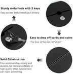 xydled Wall Mounted Suggestion Box with Key Lock, Metal Donation/Ballot/Voting/Collection/Key Drop Box with 50 Free Suggestion Cards , Black, 8.7"x 5.9"x7.1"