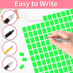 Starboling Color Coding Labels,3000 PCS 1/2" x 3/4" Fluorescent Green Rectangular Label,for Garage Sale,Price Tags,File Folder Tabs