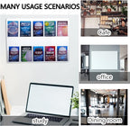 Eersida 10 Pockets Acrylic Brochure Pamphlet Holder Brochure Display Stand Business Tri Fold Multi Slot Holder Rack Wall Mount Clear Pocket Space Saver for Flyer Literature Menu Advertise