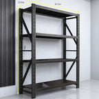 torage Shelves,Garage Shelving Heavy Duty Metal Adjustable Garage Shelves, Shelving Units Industrial Shelving for Warehouse (Black, W47.2*D23.6*H79)