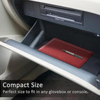 FINPAC Car Registration and Insurance Card Holder, Vehicle Glove Box Card Organizer Wallet Automobile Accessories for License