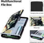Clipboard with Storage Box & Pen Holder,Heavy Duty Clip Boards 8.5x11 for Nursing,High Capacity,School & Office Supplies,Wolf Art