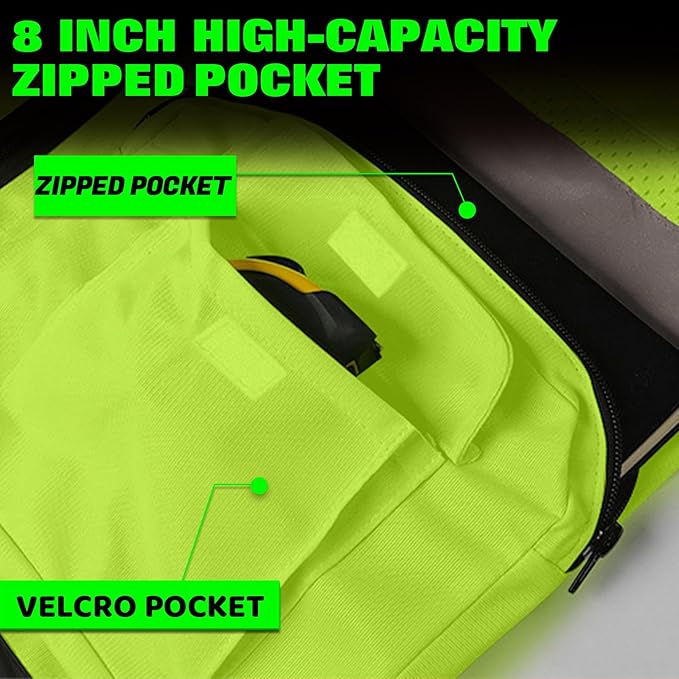 BeautyWill Custom Logo Safety Vest Class 2 High Visibility Reflective Vest for Men - Personalized Logo Team Vest