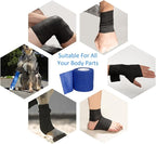 12Pcs 2”x 5 Yards Self Adhesive Bandage Wrap Elastic Bandage Wrap Self Adherent Cohesive Wrap Bandages for Wrist Ankle Vet Tape for Dogs Athletic Swelling Sprains Tape Grip Cover (Blue)
