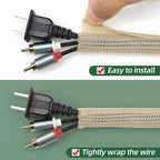 Split Wire Loom Tubing, Cable Protector Sleeve, Braided Cable Management for TV/Computer/Home Theater/Engine Bay, Cord Protectors from Pets No Chew (Wood Color, 3/8"-10ft)