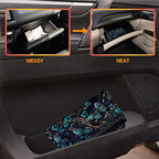 Car Registration and Insurance Holder,Leather Vehicle Glove Box Organizer Wallet for Document,Perfect for any Car,Truck,Motorcycle,Driver License,Trailer or Boat,Men & Women,Purple Butterfly Flower