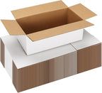 Shipping Boxes 8X4X3 Set of 40, White Corrugated Cardboard Box for Mailing Business Packaging