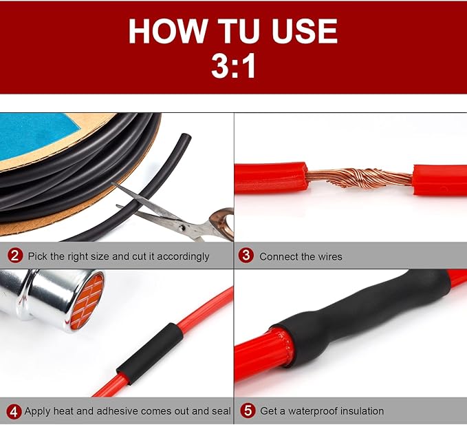 Chanzon 3:1 Ratio - 80ft Roll - Heat Shrink Tubing 2" (50mm) - Marine Grade Waterproof Adhesive Lined - (25M Total Length) White Polyolefin Sleeving Wrap Shrinking 3 to 1 Ratio 1pcs