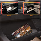 Car Registration and Insurance Holder,Leather Vehicle Glove Box Organizer Wallet for Document,Perfect for any Car,Truck,Motorcycle,Driver License,Trailer or Boat,Men & Women,American Deer Flag