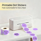 2 inch Dot Stickers Labels Circle Garage Sale Sticker 750Pcs Round Thermal Printer Stickers Printable Writable Price Labels for Yard Sale, Light Purple
