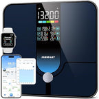 INSMART Smart Scale for Body Weight, Large Display Body Fat Scale, Accurate Weight Scale Digital Bluetooth Bathroom Scale for BMI Heart Rate, 18 Body Composition Analyzer with Fitness APP Sync, 500lbs
