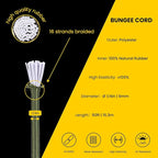 Bungee Cord Elastic Shock Cord 1/4" x 50' Bungee Rope for DIY, Tie Downs, Kayak and Outdoor - Army Green