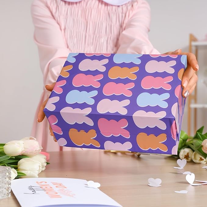 Metronic Poly Mailers 14.5x19 Inch 50pc, Easter Rabbit Bags for Shipping, Self-Adhesive Shipping Envelopes for Small Business, Waterproof Mailers Poly Bags for Shipping, Packaging Mailing Bags Bunnies