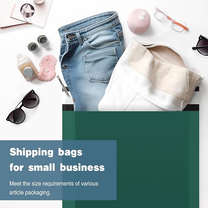 Famagic Poly Mailers 14.5x19 Inch 100pcs Shipping Bags Ultramarine Green Shipping Envelopes Self Seal Mailers Bags Waterproof and Tear-Proof Packaging Bags