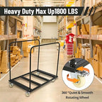 Folding Table Cart, 1800 LBS Heavy Duty Table Trolley with 5" Swivel Wheels, Desk Trolley for Garage, Home, Warehouse, Party Event Hotel Furniture 10 Table Capacity