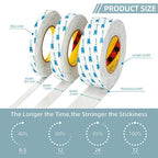 3M Double Sided Tape 1"×16.5Ft, No Damage Double Sided Wall Tape, Heavy Duty PE Foam Mounting Tape Removable Waterproof for Home Office Decor Crafts Arts DIY Paint Picture Poster