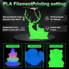 Geeetech Glow in The Dark Filament Green, 3D Printing Filament, Luminous PLA Filament 1.75mm Dimensional Accuracy +/- 0.02 mm, 1kg (2.2lbs), Fit Most FDM 3D Printers