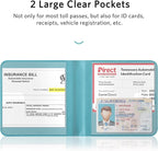 CoBak Car Registration and Insurance Holder - Vehicle Glove Box Car Organizer, Auto Truck Comparment Accessories Case for Essential Document, Driver License, Cards