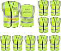 BeautyWill Custom Safety Vest Logo Class 2 High Visibility Reflevtive Vest Outdoor Protective Workwear