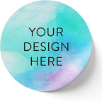 100 Custom Vinyl Stickers - Upload Your own Image, Text, Design, Logo - Personalized Logo Labels for Handmade, Packaging, Bottle, Jars, Candle, Brand Stickers (Sky Blue, 1.5x1.5)