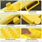 Juexica 2 Pcs Large 48 Grids Plastic Storage Bead Organizer Box, Tackle Box, Compartment Organizer Container with Adjustable Dividers for Jewelry Art Crafts Toys Screw Small Parts(Yellow)