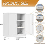 Metal Storage Cabinet, 36 Inch Tall Metal Storage Cabinet with Doors and Shelves, Pantry Cabinets for Kitchen Storage, Garage Cabinet for Living, Dining Room, Assemble Required.