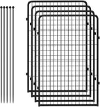 FXW Rollick Unleashed Dog Playpen for Indoor, Yard, RV Camping, 45 inch 4 Panels for Large Dogs, Black│Patented