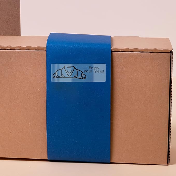 Clear Thermal Labels Vinyl 1 × 3 Inch Self-Adhesive Square Stickers Roll Waterproof Printer Direct Decals Package Seal for QR Code Envelope Office Retail Home 300 PCS